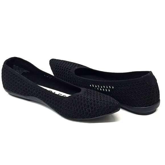 Aerosoles Dame Black Knit Fabric Slip on Flats Women's Size 8M - Picture 9 of 12